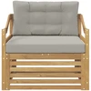 Lauko sofa Balta ir šviesiai pilka
