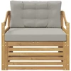 Lauko sofa Balta ir šviesiai pilka