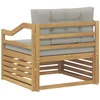 Lauko sofa Balta ir šviesiai pilka