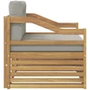 Lauko sofa Balta ir šviesiai pilka