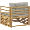 Lauko sofa Balta ir šviesiai pilka