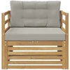 Lauko sofa Balta ir šviesiai pilka