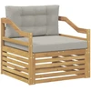 Lauko sofa Balta ir šviesiai pilka