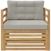 Lauko sofa Balta ir šviesiai pilka