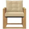 Lauko sofa Kietasis akacijos medis ir Textilene Balta