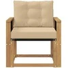Lauko sofa Kietasis akacijos medis ir Textilene Balta