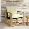 Lauko sofa Kietasis akacijos medis ir Textilene Balta