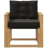 Lauko sofa Kietasis akacijos medis ir Textilene Balta