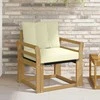 Lauko sofa Kietasis akacijos medis ir Textilene Balta