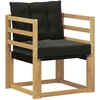 Lauko sofa Kietasis akacijos medis ir Textilene Balta