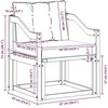 Lauko sofa Kietasis akacijos medis ir Textilene Natūrali