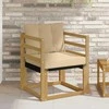 Lauko sofa Kietasis akacijos medis ir Textilene Balta