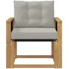 Lauko sofa Kietasis akacijos medis ir Textilene Balta