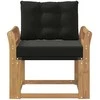Lauko sofa Kietasis akacijos medis ir Textilene Balta