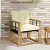 Lauko sofa Kietasis akacijos medis ir Textilene Balta