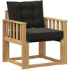 Lauko sofa Kietasis akacijos medis ir Textilene Balta