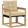 Lauko sofa Kietasis akacijos medis ir Textilene Balta