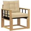 Lauko sofa Kietasis akacijos medis ir Textilene Balta