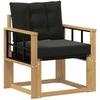 Lauko sofa Kietasis akacijos medis ir Textilene Balta