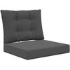 Lauko sofa pagalvėlė 2 pcs Antracitas Poliesteris