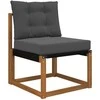 Lauko sofa pagalvėlė 2 pcs Antracitas Poliesteris
