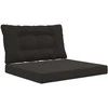 Lauko sofa pagalvėlė 2 pcs Juodas Poliesteris