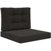 Lauko sofa pagalvėlė 2 pcs Juodas Poliesteris