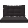 Lauko sofa pagalvėlė 2 pcs Juodas Poliesteris