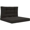 Lauko sofa pagalvėlė 2 pcs Juodas Poliesteris
