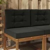 Lauko sofa pagalvėlė 2 pcs Juodas Poliesteris
