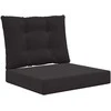 Lauko sofa pagalvėlė 2 pcs Juodas Poliesteris
