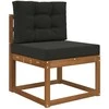 Lauko sofa pagalvėlė 2 pcs Juodas Poliesteris
