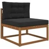 Lauko sofa pagalvėlė 2 pcs Juodas Poliesteris