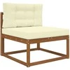 Lauko sofa pagalvėlė 2 pcs Kreminė Poliesteris