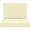Lauko sofa pagalvėlė 2 pcs Kreminė Poliesteris