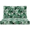 Lauko sofa pagalvėlė 2 pcs Lapų raštas Poliesteris