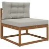 Lauko sofa pagalvėlė 2 pcs Pilka Poliesteris