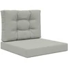 Lauko sofa pagalvėlė 2 pcs Pilka Poliesteris