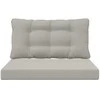 Lauko sofa pagalvėlė 2 pcs Pilka Poliesteris