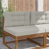 Lauko sofa pagalvėlė 2 pcs Pilka Poliesteris