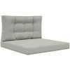 Lauko sofa pagalvėlė 2 pcs Pilka Poliesteris