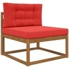 Lauko sofa pagalvėlė 2 pcs Raudona Poliesteris