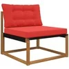 Lauko sofa pagalvėlė 2 pcs Raudona Poliesteris