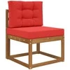 Lauko sofa pagalvėlė 2 pcs Raudona Poliesteris
