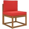 Lauko sofa pagalvėlė 2 pcs Raudona Poliesteris