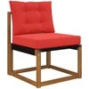 Lauko sofa pagalvėlė 2 pcs Raudona Poliesteris