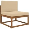 Lauko sofa pagalvėlė 2 pcs Smėlio Poliesteris