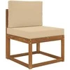 Lauko sofa pagalvėlė 2 pcs Smėlio Poliesteris