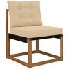 Lauko sofa pagalvėlė 2 pcs Smėlio Poliesteris