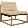 Lauko sofa pagalvėlė 2 pcs Smėlio Poliesteris